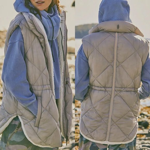NWT Free People Venture On Reversible Quilted Vest - Picture 3 of 9